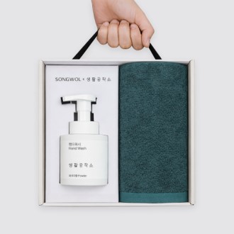 송월타올 핸드워시 2P선물세트(40수200g 1P+핸드워시250ml 1P)